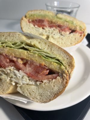 New chickpea bagel   at Pureun Deli - 푸른델리 in Seoul