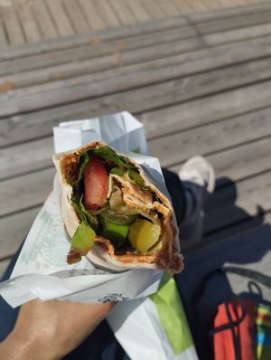 çiğköfte wrap at Vegan Dünyası Ciğköfte in Berlin