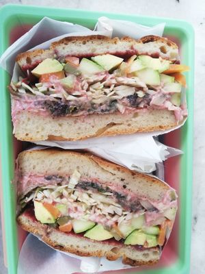 Hummus sando at Qubik Mutfak in Mugla