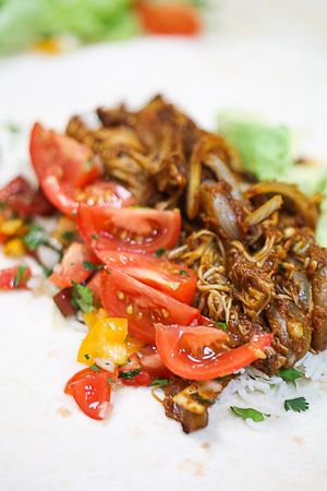 Mushroom Carnitas at JUST BE Healthy Meals in Chicago