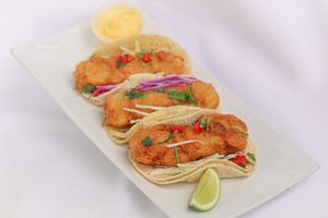 Plant based baja taco at JUST BE Healthy Meals in Chicago