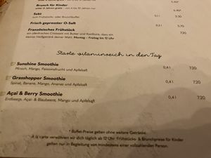 Menu  at ALEX - Jungfernstieg 54 in Hamburg