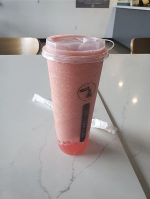 Strawberry me smoothie at DIY Tea Lab in Newcastle