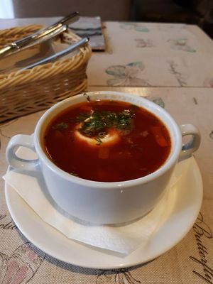 Borscht at Pure Taste in Petrozavodsk