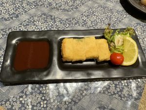 Main (katsu tofu)  at Sabo Mameya - 薬師豆富茶房まめ家 in Nagano