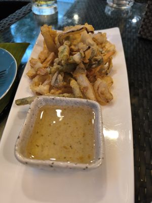 Tempura veg at 3 Monkeys in Hua Hin