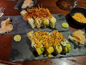 Vegan rolls at DAO Sushi in Koh Samui