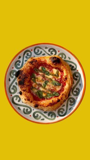 Margherita pizza, can be made vegan at San Pizzerino in Novi Sad