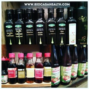 Organic cold pressed oil and macrobiotic food  at BioCasa in Fuengirola