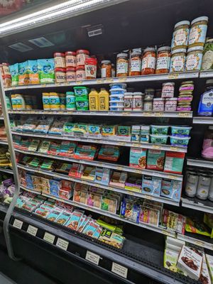 Selection of vegan products at Graceway Gourmet in Providenciales