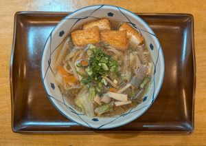 Kenchin Veggie Udon with fried tofu at Wa Kitchen Kuu in Portland