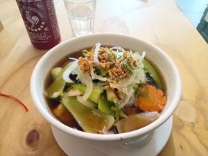 Vegan pho at Saigon Chill in Auckland