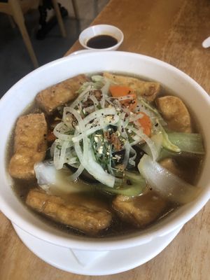 Vegan pho  at Saigon Chill in Auckland