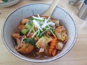 Tom kha soup at Me Thai in Auckland