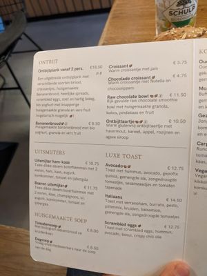 Menu at Brood2day in Eindhoven