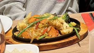 Vegetable fajitas- so goodd  at The Broadstraik Inn  in Westhill