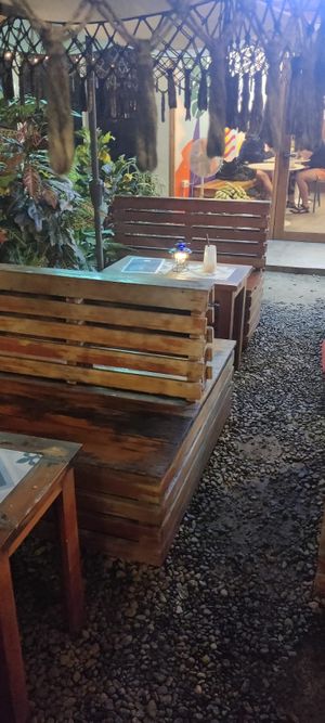 Outdoor seating at sanabowl - superfood café in Siargao