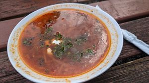 Daliy soup at Laibon in Cesky Krumlov