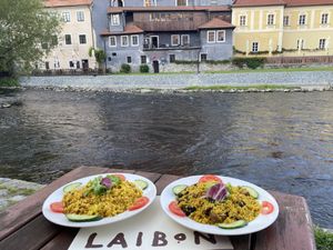 Laibur and couscous - delicious!   at Laibon in Cesky Krumlov