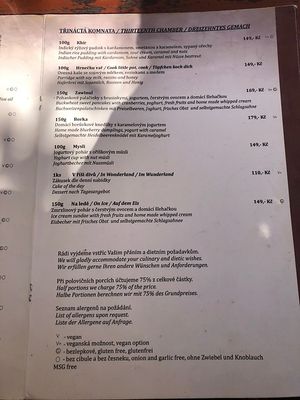 Desserts   at Laibon in Cesky Krumlov