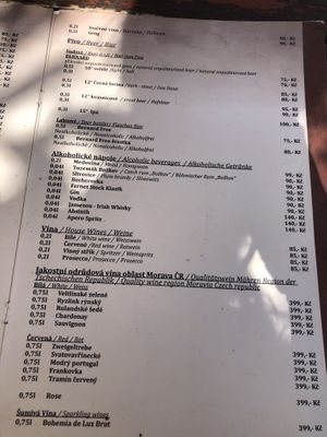 Drinks   at Laibon in Cesky Krumlov