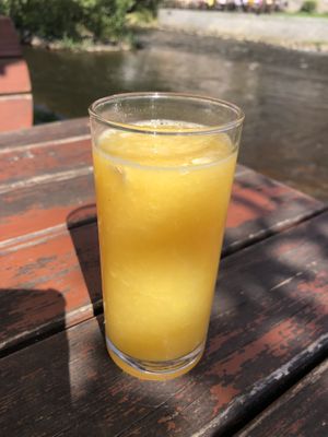 Fresh OJ  at Laibon in Cesky Krumlov