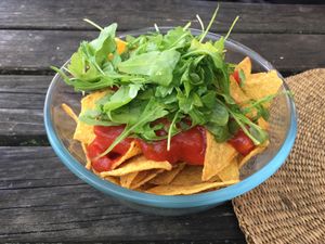 Nachos (vegan option) at Laibon in Cesky Krumlov