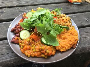 Labyrint chutí (vegan option) at Laibon in Cesky Krumlov