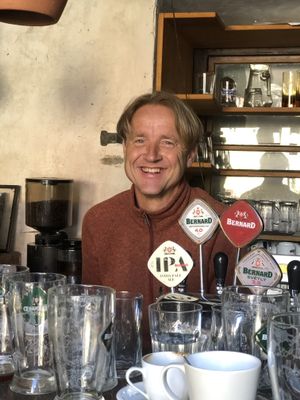David...very friendly & was sure we choose the yummy vegan options! Beer was good too!!Lab at Laibon in Cesky Krumlov