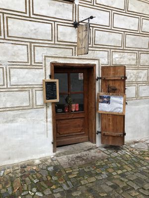 The entrance at Laibon in Cesky Krumlov