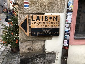 Follow the arrow! at Laibon in Cesky Krumlov