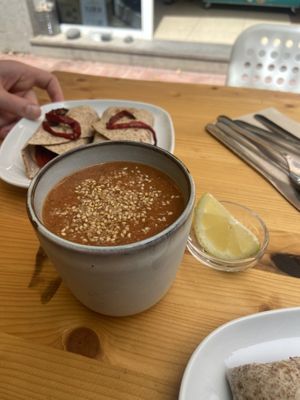 Gazpacho   at Rico y Sano in La Gomera