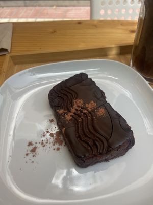 Chocolate brownie   at Rico y Sano in La Gomera
