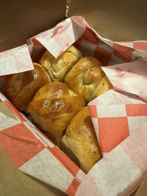 Vegan garlic knots   at Black Magic Pizza in Orlando