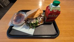 Seitan-Döner + Tiramisu + Bio Mate at Vegitat - Klybeckstrasse in Basel