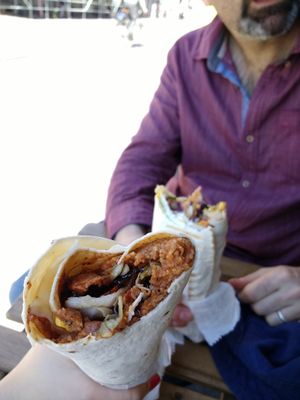 Cig kofte wrap also nice, tangy and spicy at Vegitat - Klybeckstrasse in Basel