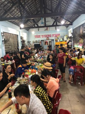 During new moon dinner at Tam Quang Minh in Hoi An