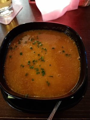 Pumpkin and ginger soup at Grossstadt in Lindau