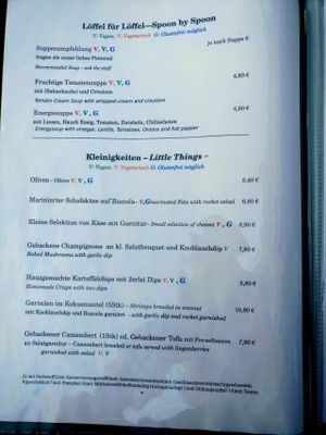 Auszug aus der Speisekarte at Grossstadt in Lindau