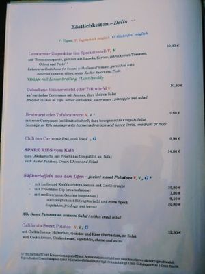 Auszug aus der Speisekarte at Grossstadt in Lindau