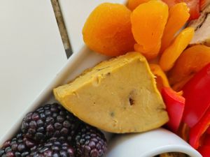 Nova Terra sundried tomato cheese - local #Veganuary at Migration Winery in Napa