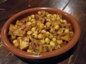 Ropa vieja stew. The seitan pieces must be microscopic. at El Bote  in Gran Canaria
