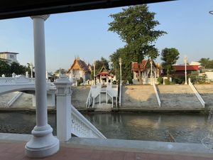 View from the outdoor dining tables   at Vegetarian Food in Phetchaburi