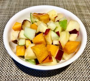 Fruit salad  at Taybeh Restaurant in Aqaba