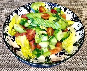 Avocado salad  at Taybeh Restaurant in Aqaba