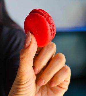 Raspberry macarons  #Veganuary at ID-eclair in Pasadena