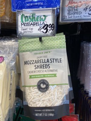 Vegan Cashew Cheese 😛  at Trader Joe's in Modesto