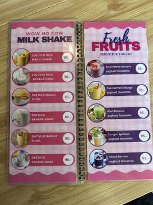 Menu with shakes  at Mini House Deserts in Ao Nang