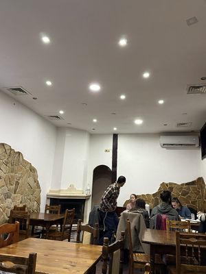 Restaurant interior, it’s small and cozy  at Ashur Banipal in Sofia