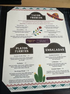 Menu   at Taco Fresco  in Rutland